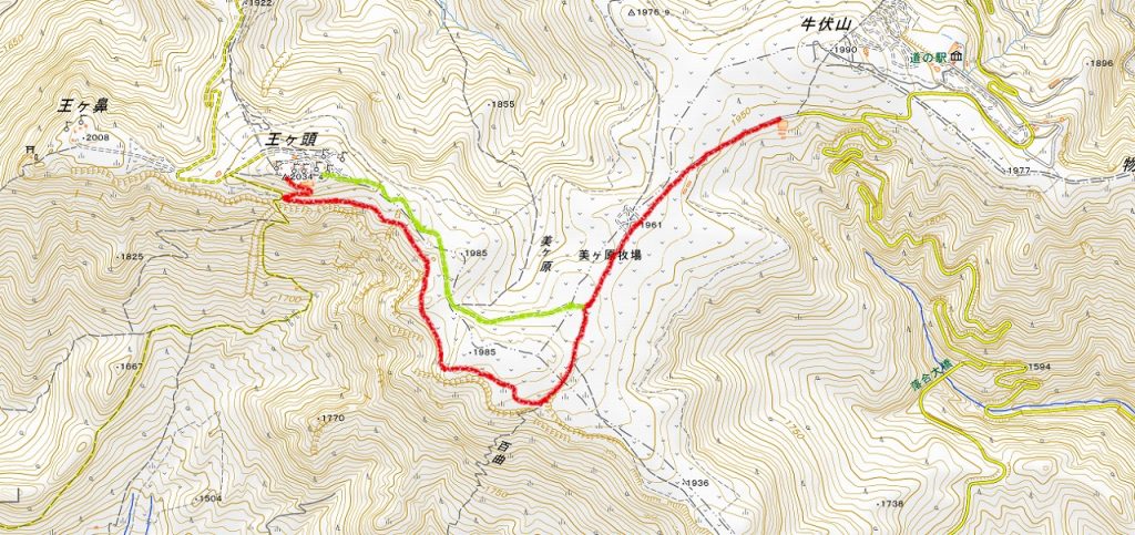 美ヶ原高原散策路地図