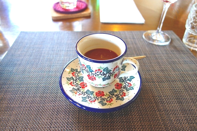 サンクゼール　ワイナリーレストラン　ランチコーヒー