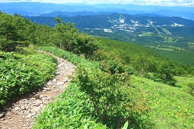 根子岳登山道から見た菅平