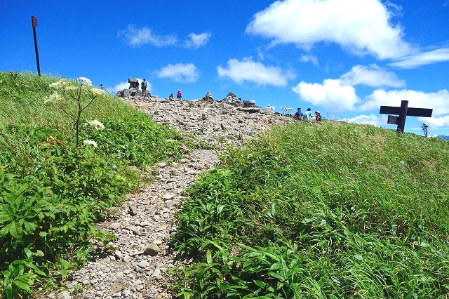 根子岳山頂への道（峰の原口）