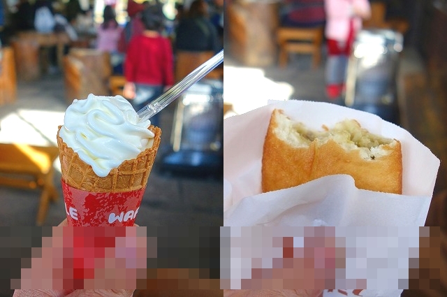 那須南ヶ丘牧場ソフトクリームとペロシキ