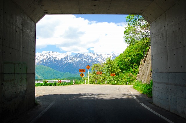 国道406号線白沢洞門からの景色