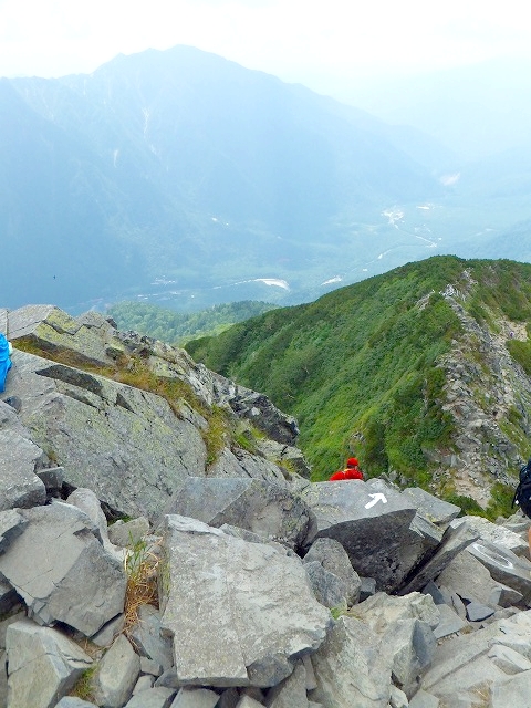 西穂高岳独標から見た上高地