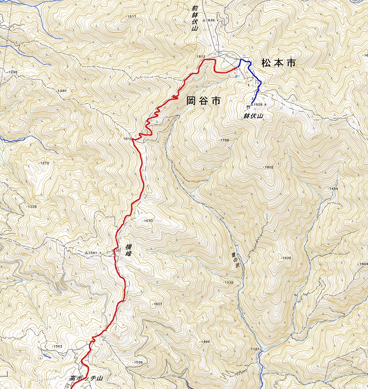 鉢伏高原スカイライン（林道鉢伏線）地図