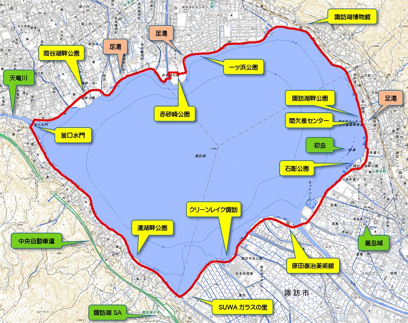 諏訪湖周サイクリングロード